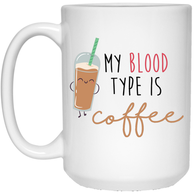 Blood Type 15 oz. White Mug
