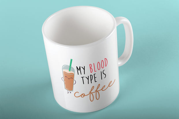 Blood Type 11 oz. White Mug